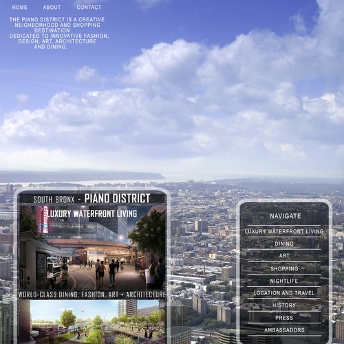 Light blue design with the title 'Sky-blue Web Page for Real Estate'