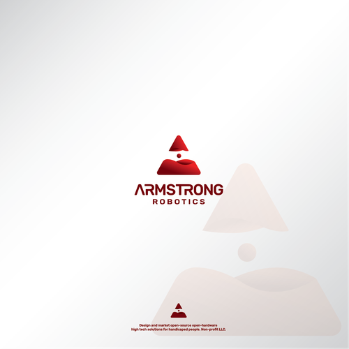 Futuristic brand with the title '3D Logo for ARMSTRONG ROBOTICS'