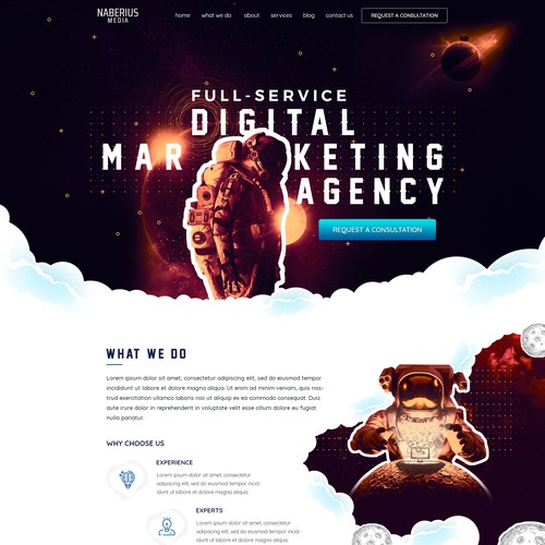 Creative website with the title 'Digital Marketing Agency'