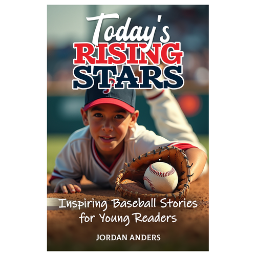 Sports book cover with the title '"Today's Rising Stars" by Jordan Anders - eBook Cover'