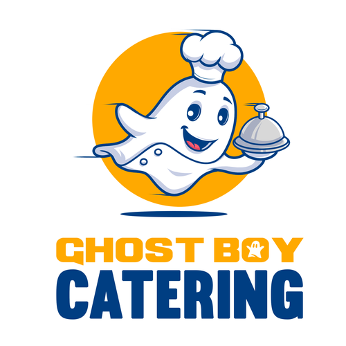 Food truck logo with the title 'mascot logo ghost boy (logo for sale)'