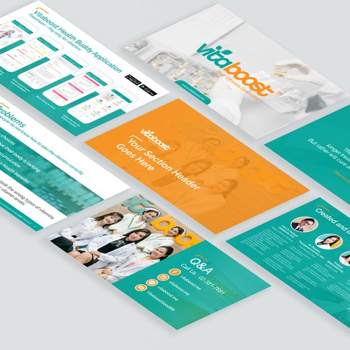 Professional design with the title 'Powerpoint Deck for vitaboost'