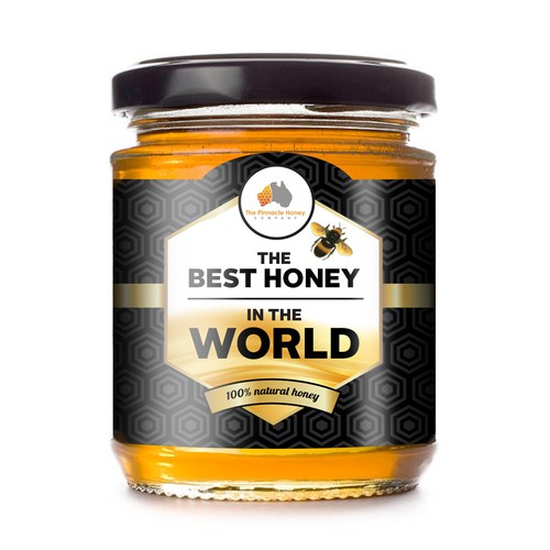 honey bottle label design