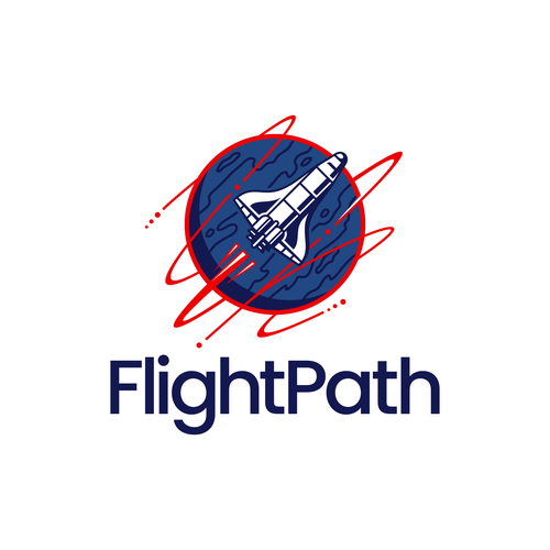 Airline and flight logo with the title 'A logo for FlightPath initiative'