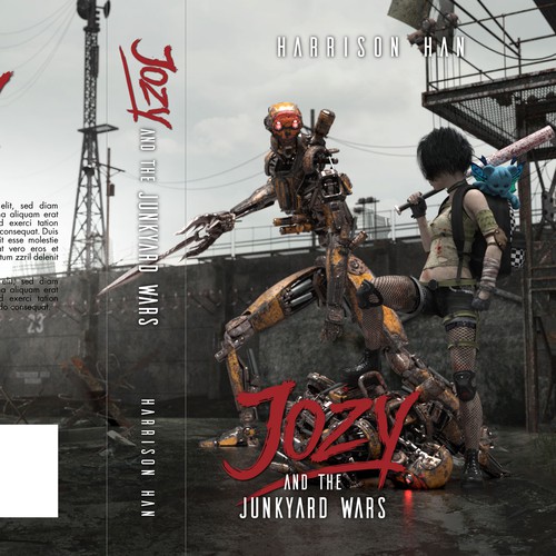 Post-apocalyptic book cover with the title 'Book cover design contest entry'