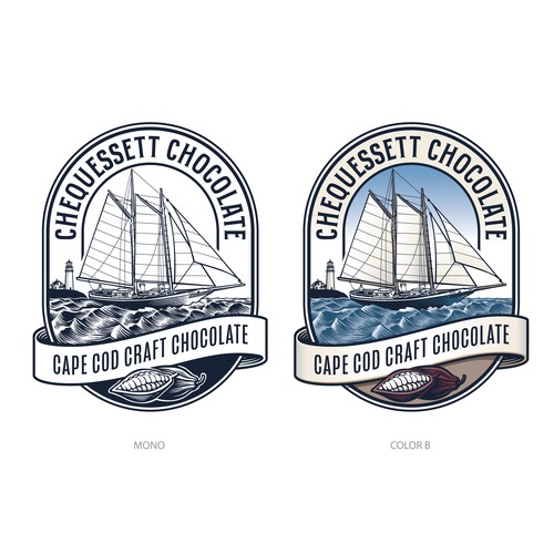 Chocolate design with the title 'Chequessett Chocolate'