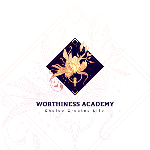 Diamond brand with the title 'Logo concept for spiritual academy'