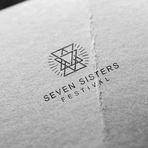 Yoga brand with the title 'seven sisters festival logo'