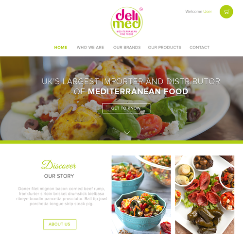 HTML5 website with the title 'Modern and a Pixel perfect web design for Delimed'