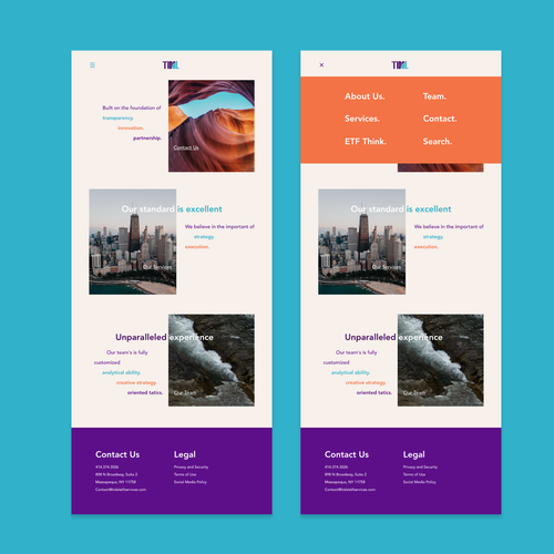 Redesigned website with the title 'Web redesign '