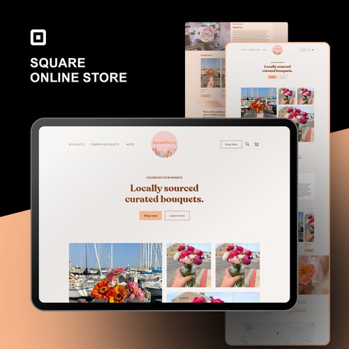 Florist design with the title 'Florist Website Redesign'