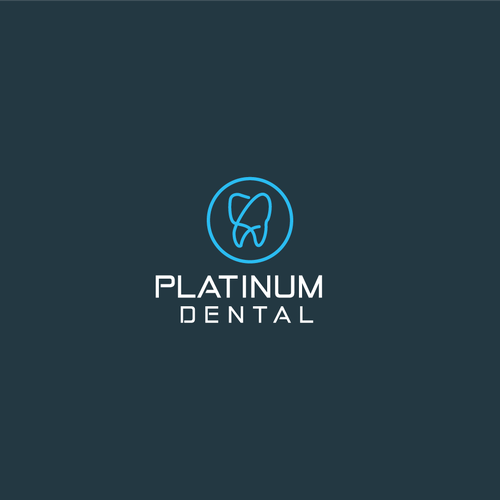 Dental logo with the title 'Platinum dental'