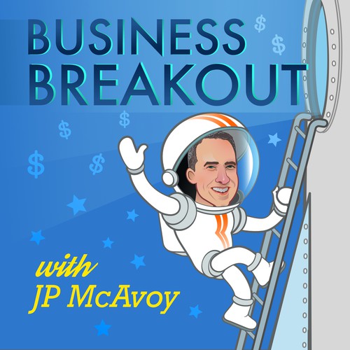 Spaceship illustration with the title 'Stand Out Podcast Cover'