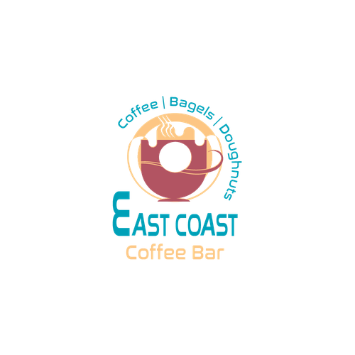 Coffee cup logo with the title 'Coffee Bar Logo'