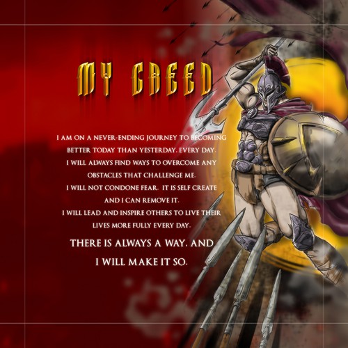 Realistic artwork with the title 'Spartan Theme Wall Poster'