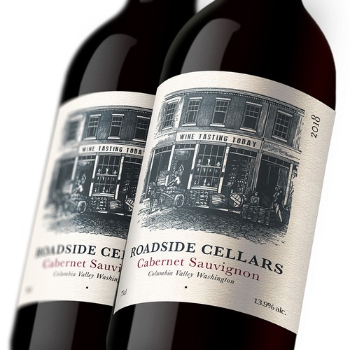 Classic label with the title 'Classic Wine label '