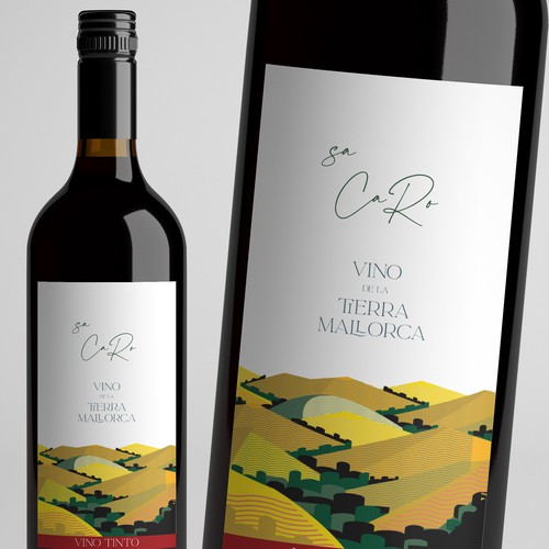 Packaging label with the title 'Wine label'