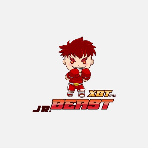 Boxing-gloves logo with the title 'logo for boxing gym'