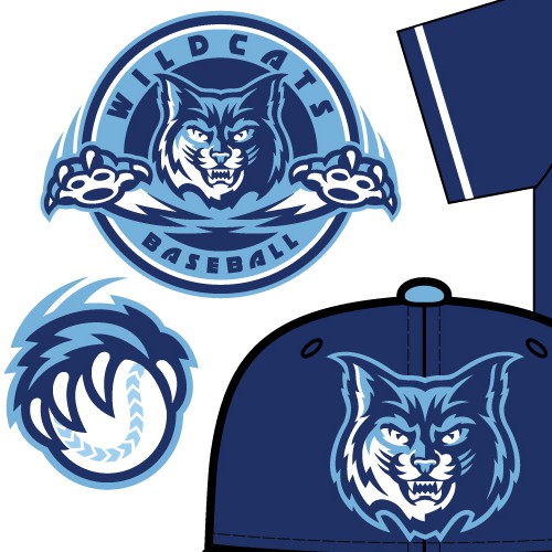 Baseball logo with the title 'Wildcats'