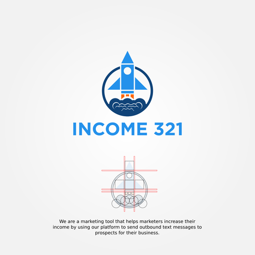Platform logo with the title 'logo concept for income 321'