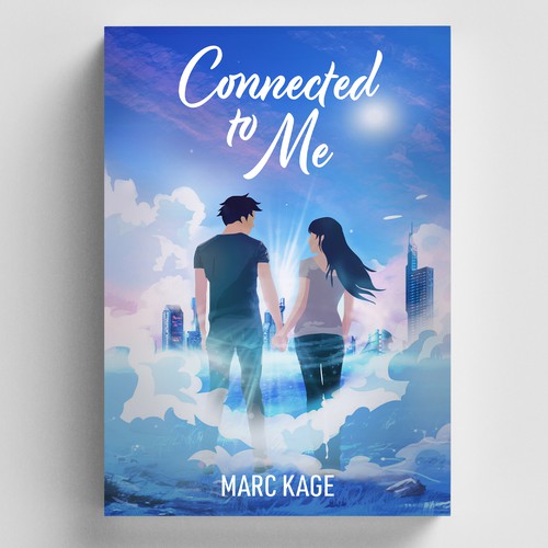 Romantic comedy book cover with the title 'Connected to me'