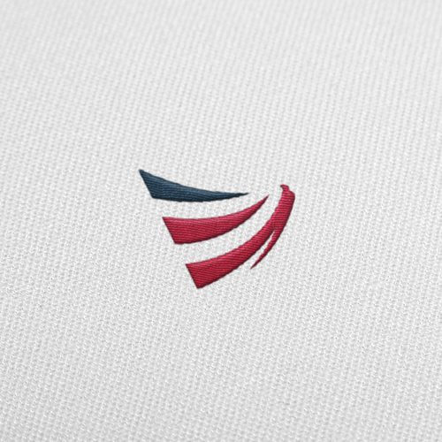 Eagle brand with the title 'Cool Abstract Eagle American Flag Logo Design. '