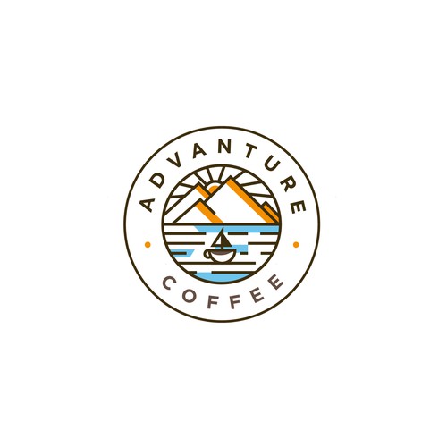 Valley design with the title 'advanture coffee '