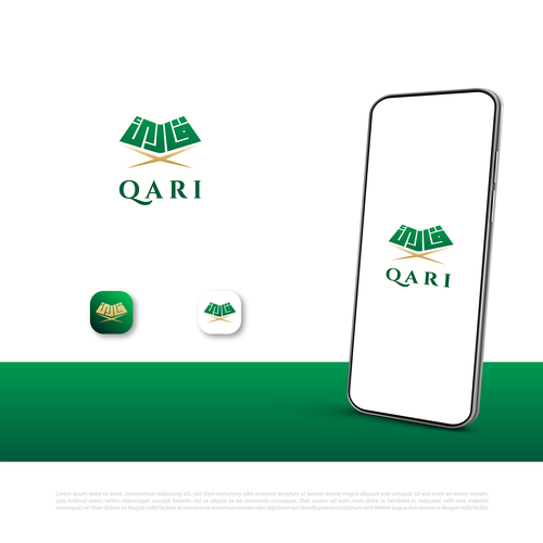 Qatar logo with the title 'Islamic Arabic Logo for Application QARI '