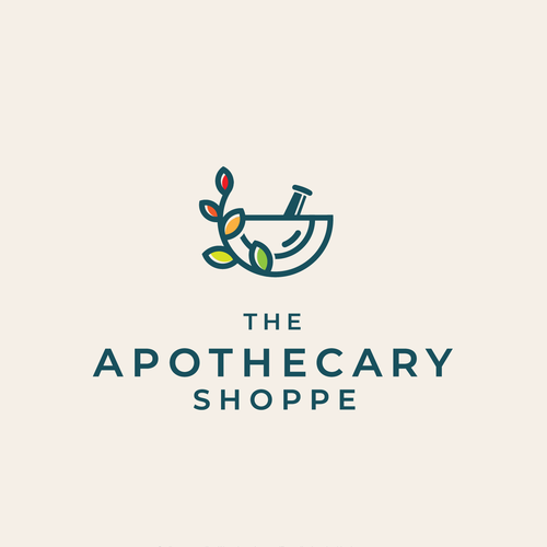Herbal logo with the title 'Apothecary'