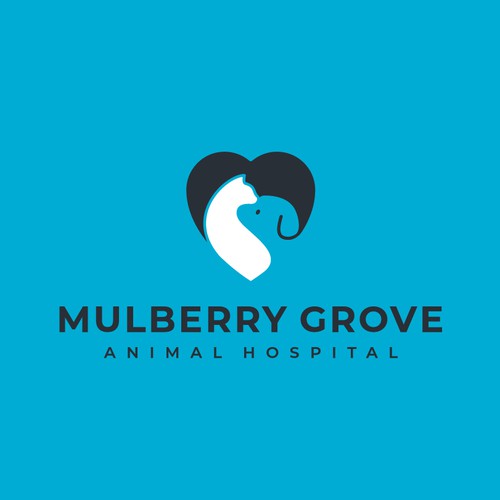 Blue and black design with the title 'Animal & Pet logo'