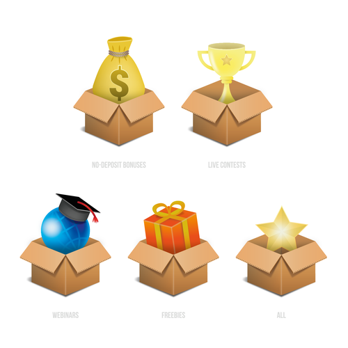 Star illustration with the title 'Icon Designs'