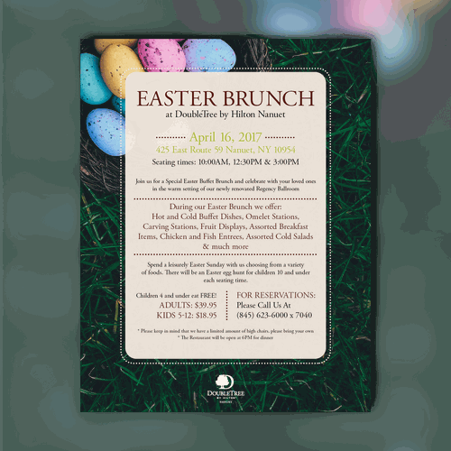 Easter design with the title 'Hotel event poster'