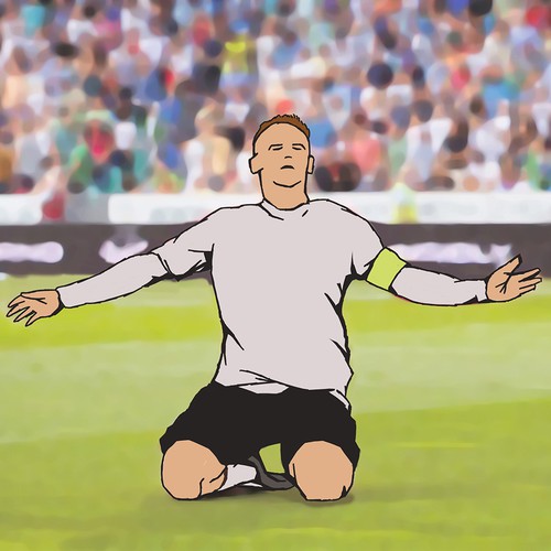 Football illustration with the title 'Football player'
