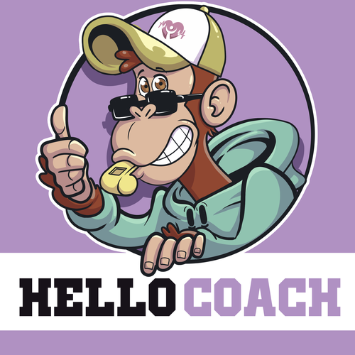 Ape logo with the title 'Logo and mascot concept design'