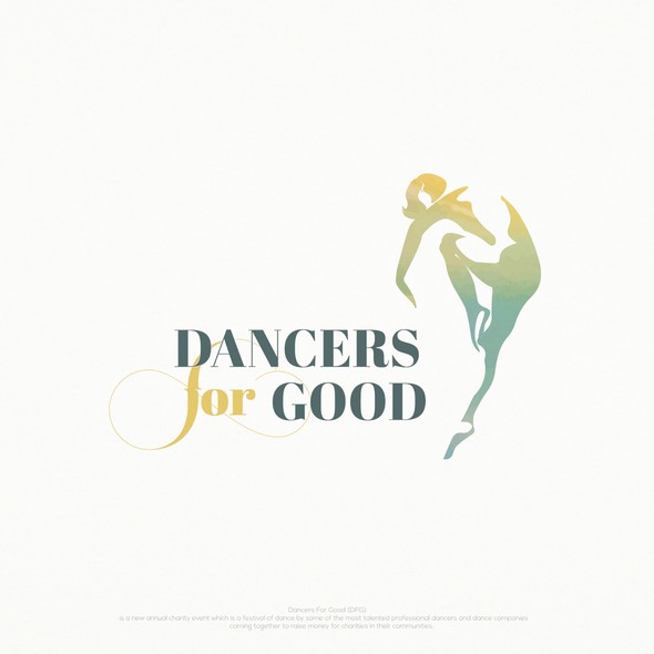 Ballet logo with the title 'Vibrant Logo concept for a Dance event'