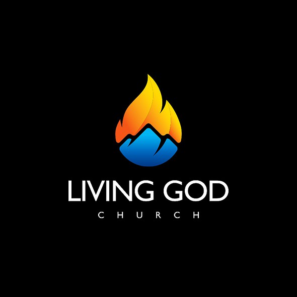 Religious logo with the title 'Living God Church'