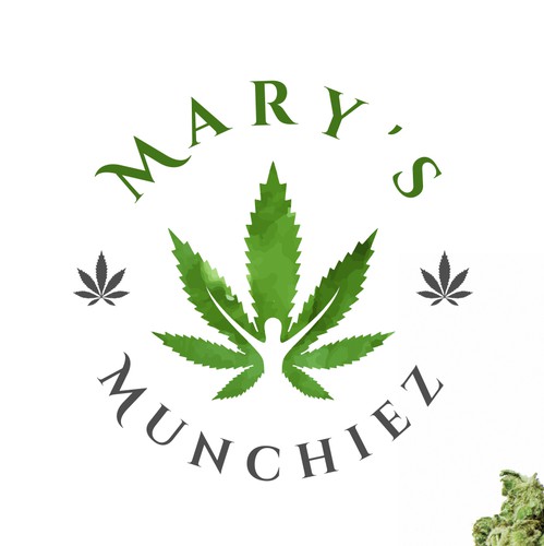 Leaf design with the title 'Medical marijuana bakeshop'