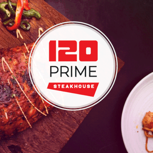 Steakhouse logo with the title 'Logo concept for 120 prime'