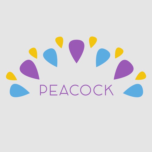 Peacock design with the title 'peacock app logo'