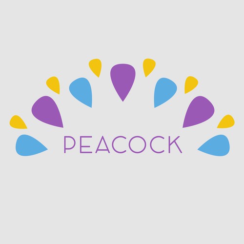 Peacock logo with the title 'peacock app logo'