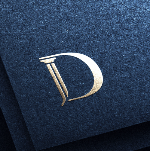 Law office design with the title 'Logo design for law firm. J + D'