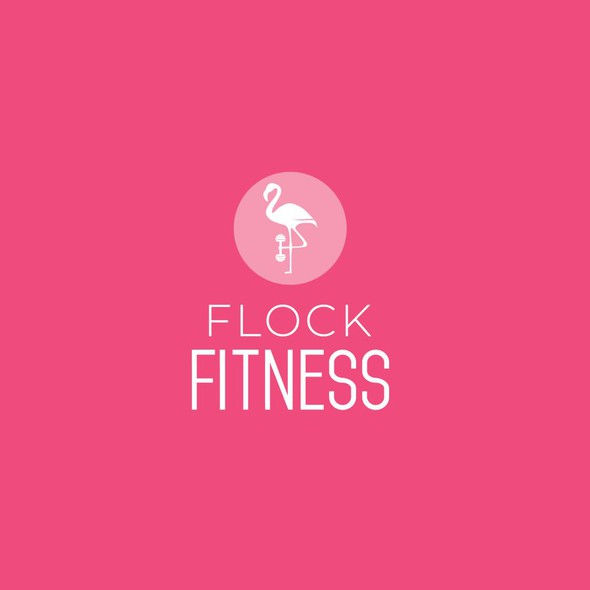 Flamingo design with the title 'Flamingo fitness'
