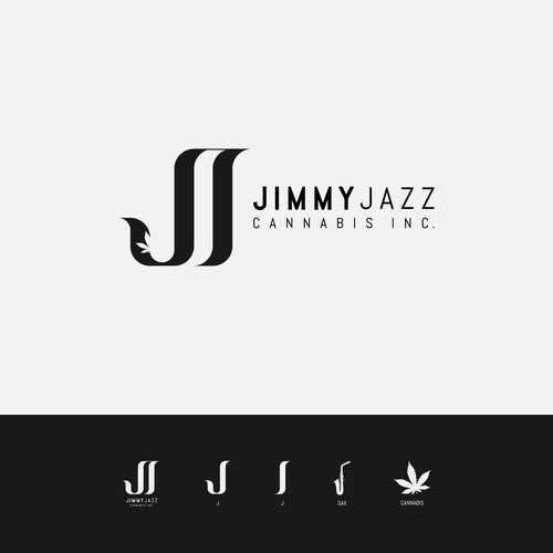Letterhead logo with the title 'Jimmy Jazz. Monogram Design'