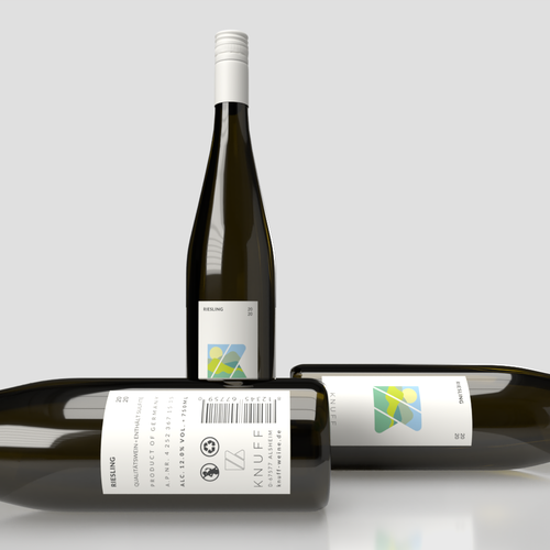 Clean label with the title 'Quiet and Clean Wine Label'