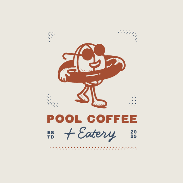 Pool design with the title 'Logo for a coffee shop'