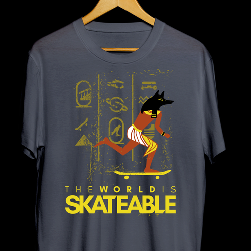 Skater design with the title 'Skateable'