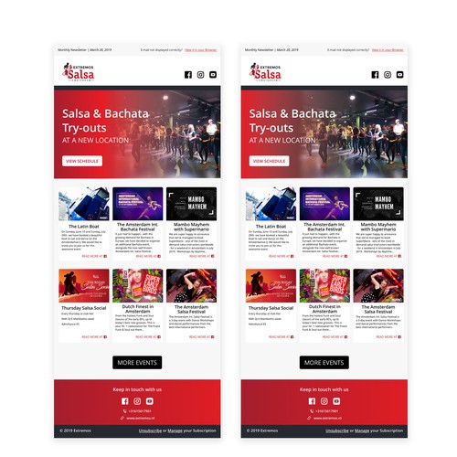 Mailchimp design with the title 'Email newsletter design '