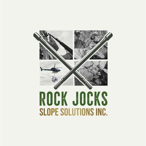 Helicopter logo with the title 'Rock Jocks Slope Solutions Inc.'