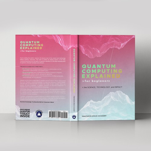 Typography book cover with the title 'Book Cover for Quantum Computing Explained'