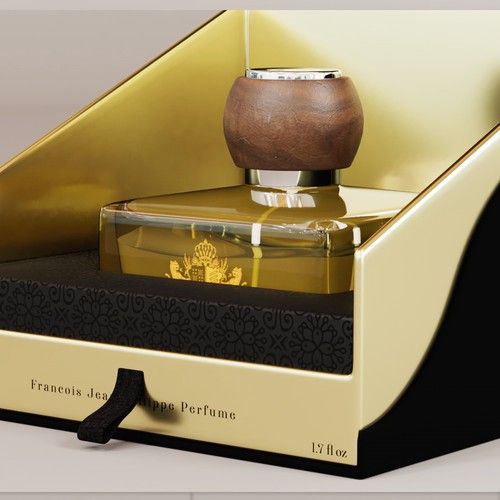 Prototype design with the title '3D Perfume Box Design'
